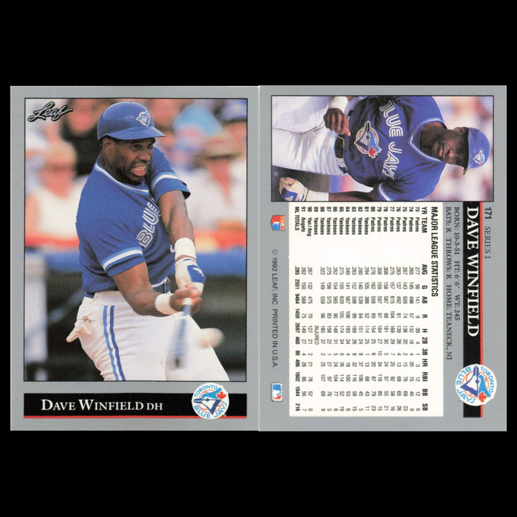 Dave Winfield Lot 5 Baseball Cards 1993 Topps Toronto Blue Jays Set Collection
