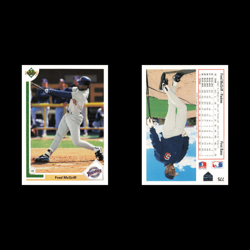 Fred McGriff Lot 9 Baseball Cards inc  1987 Donruss The Rookies Blue Jays Set