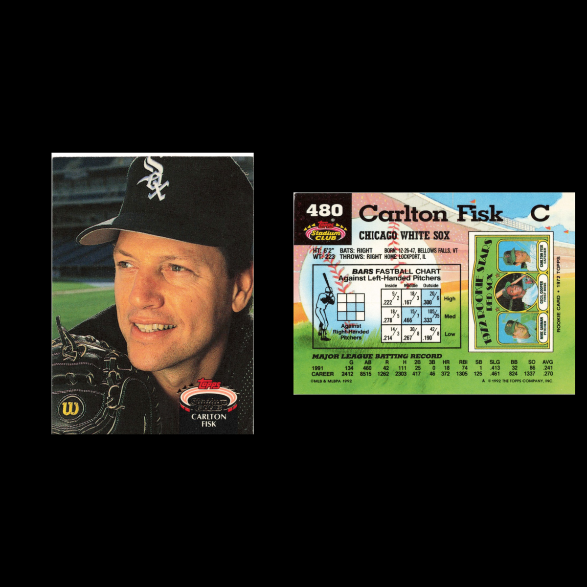 Carlton Fisk Lot 8 Baseball Cards Chicago White Sox Set Collection NM