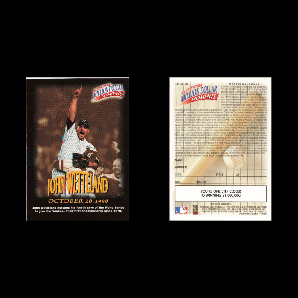 Lot 15 Baseball Cards 1997 Fleer Million Dollar Moments Henderson