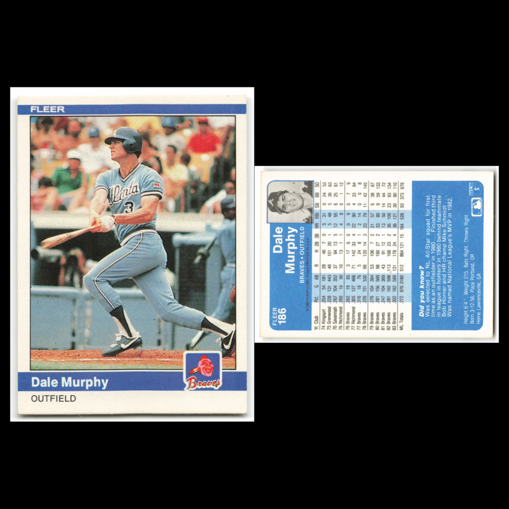 Dale Murphy Lot 6 Baseball Cards  Fleer Atlanta Braves Set Collection MLB NM
