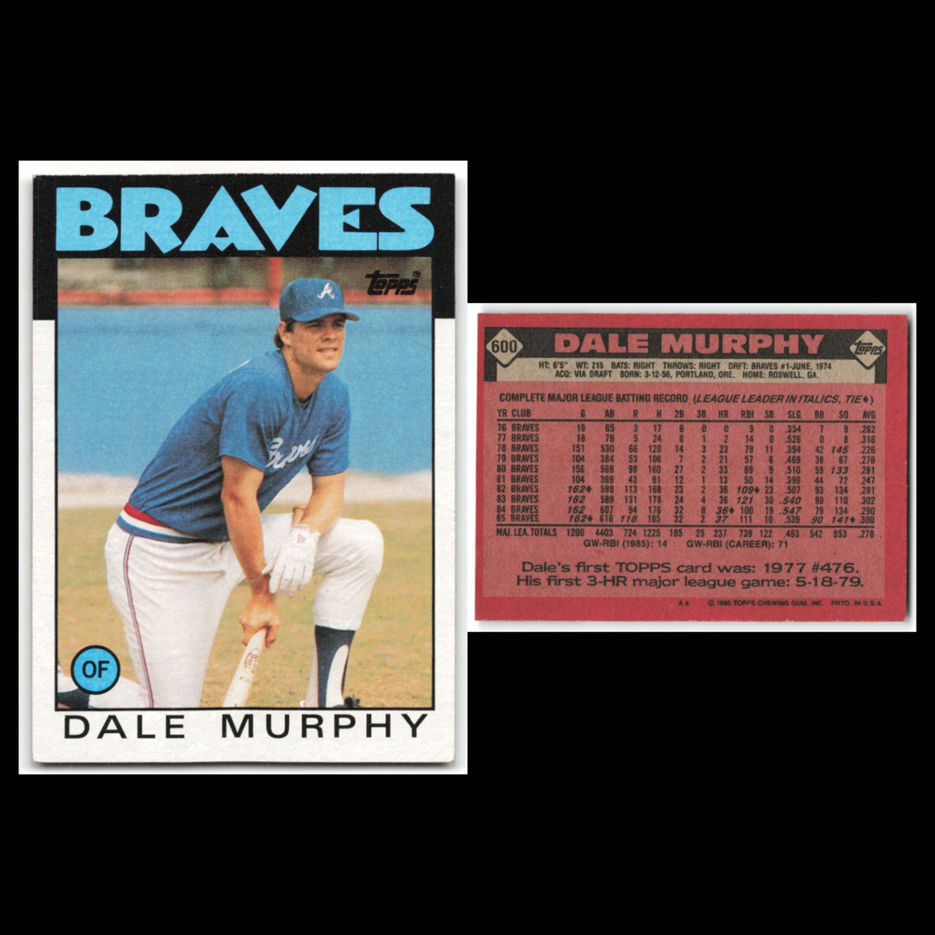 Dale Murphy Lot 6 Baseball Cards  Fleer Atlanta Braves Set Collection MLB NM