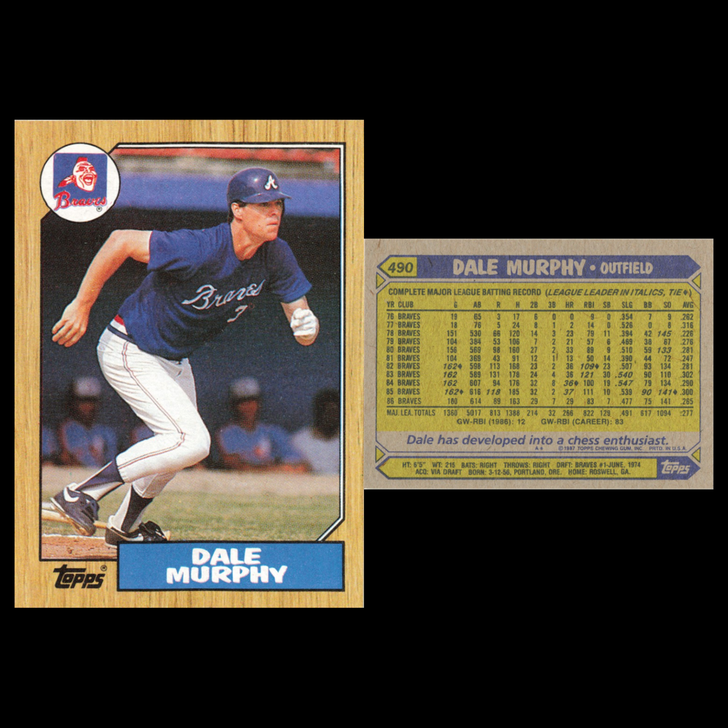 Dale Murphy Lot 6 Baseball Cards Topps Atlanta Braves Set Collection MLB NM