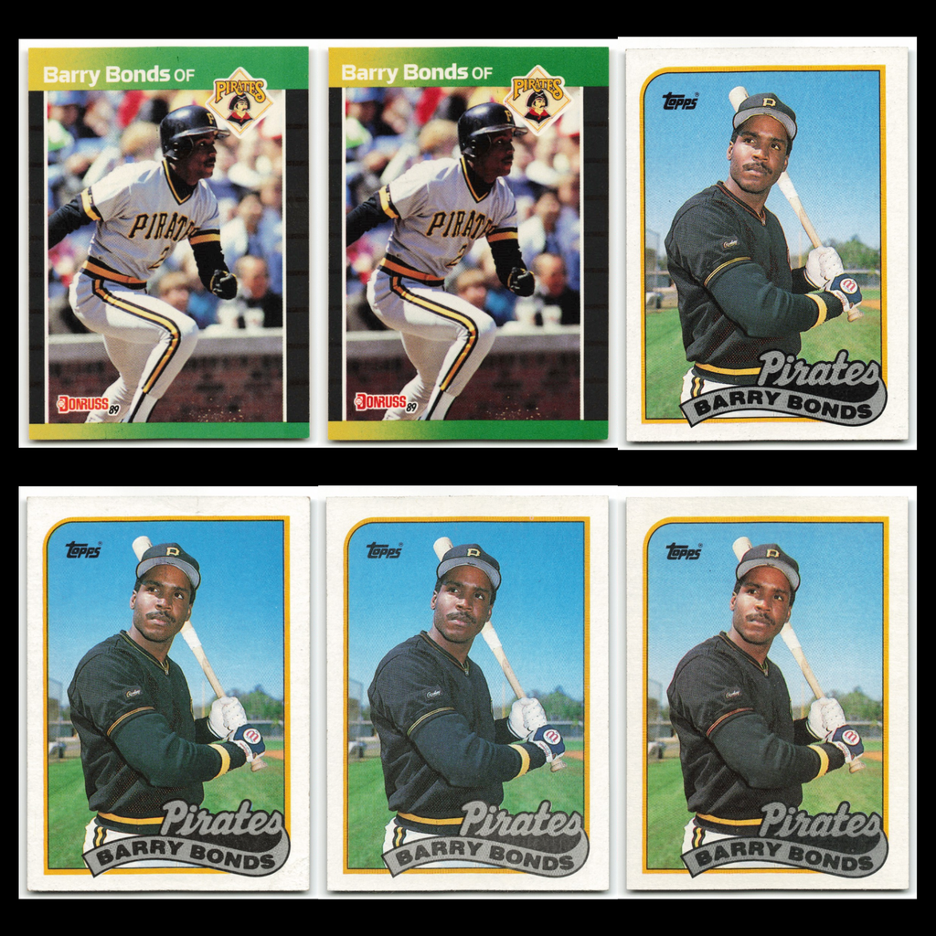 Barry Bonds Lot 6 Baseball Cards  Donruss Pittsburgh Pirates Set Collection