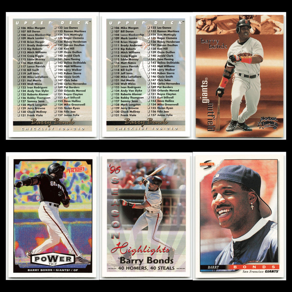 Barry Bonds Lot 6 Baseball Cards Upper Deck Pittsburgh Pirates Set MLB NM