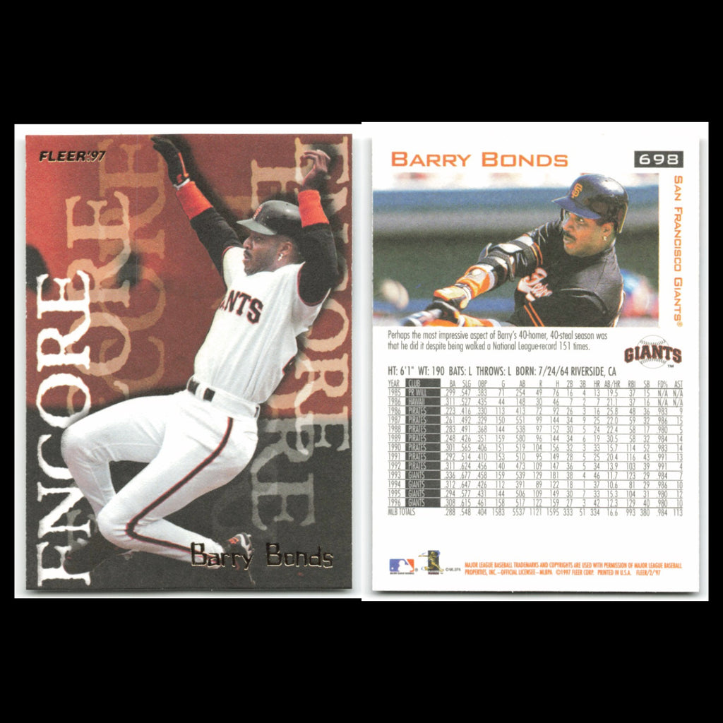 Barry Bonds Lot 6 Baseball Cards Ultra Double Trouble San Francisco Giants