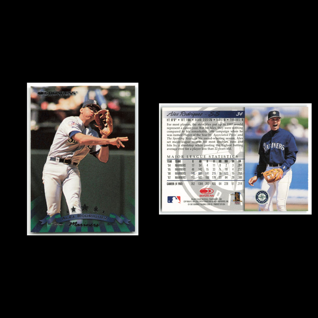 Alex Rodriguez Lot 7 Baseball Cards Topps Stars Seattle Mariners Set MLB NM