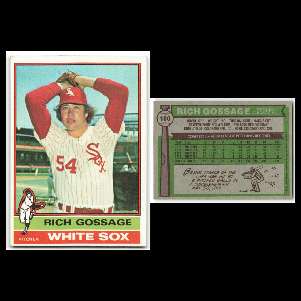 Rich Gossage Lot 6 Baseball Cards inc 1976 Topps San Diego Padres Set MLB