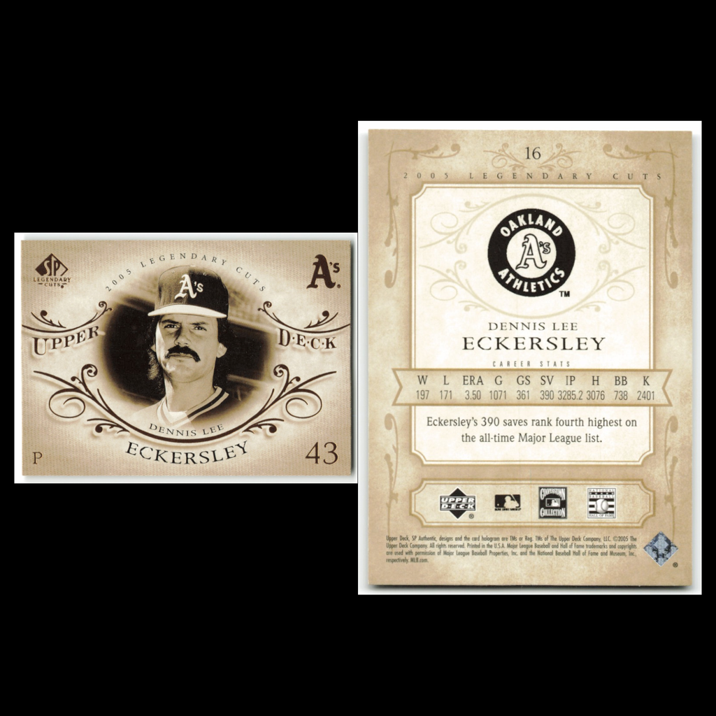 Dennis Eckersley Lot 6 Baseball Cards SP Legendary Oakland Athletics Set NM