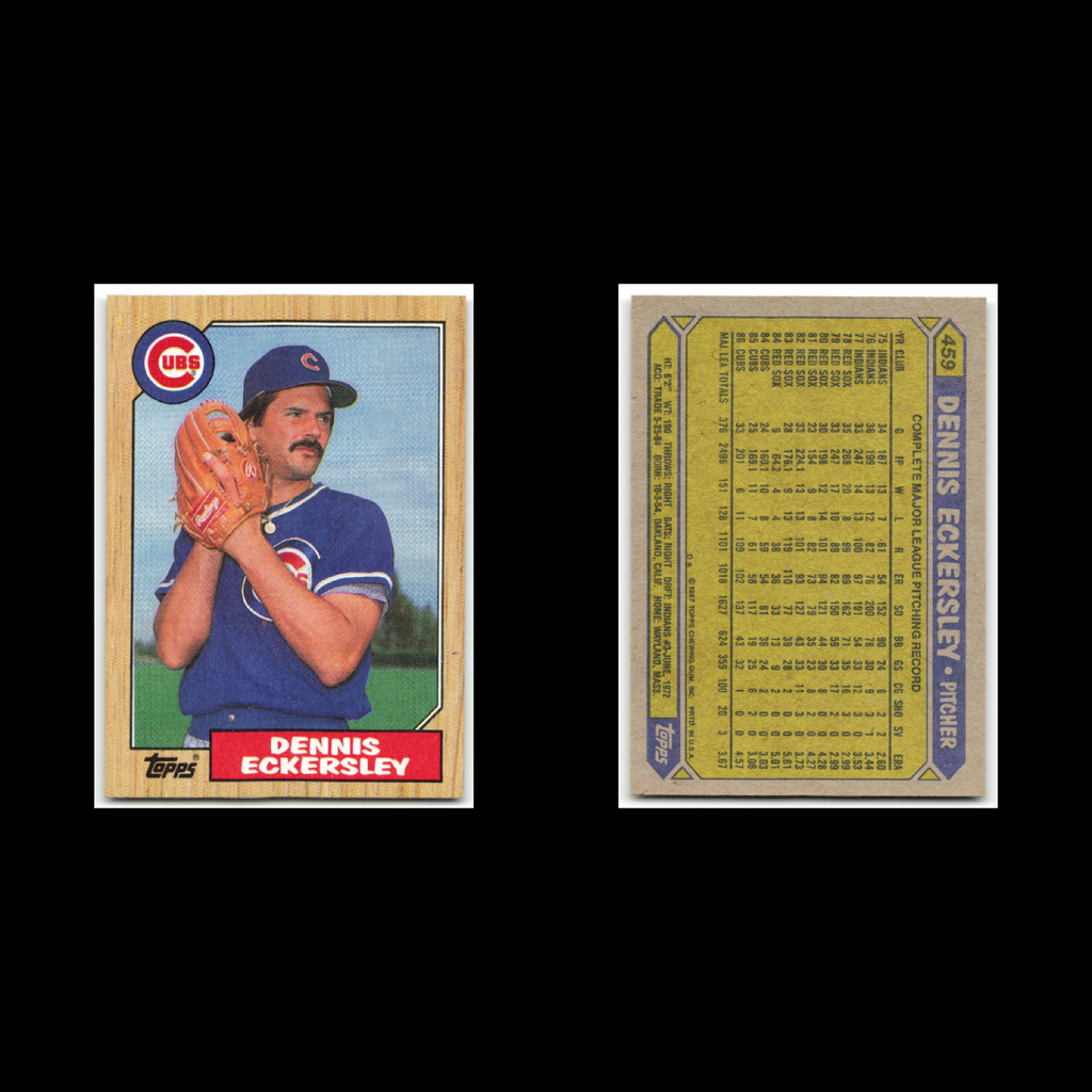 Dennis Eckersley Lot 16 Baseball Cards 1987 Topps Chicago Cubs Set Collection NM
