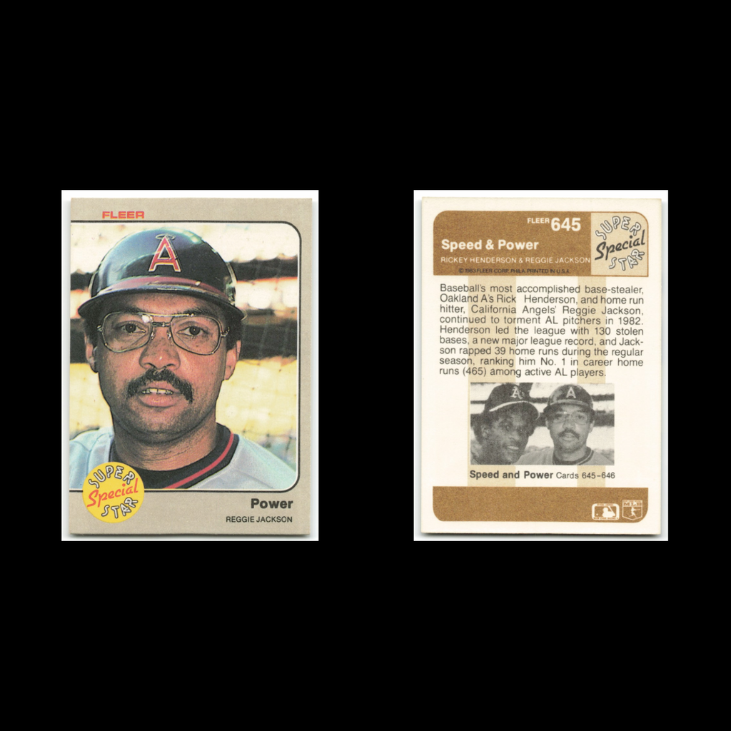 Reggie Jackson Lot 7 Baseball Cards Topps Fleer California Angels Set Collection