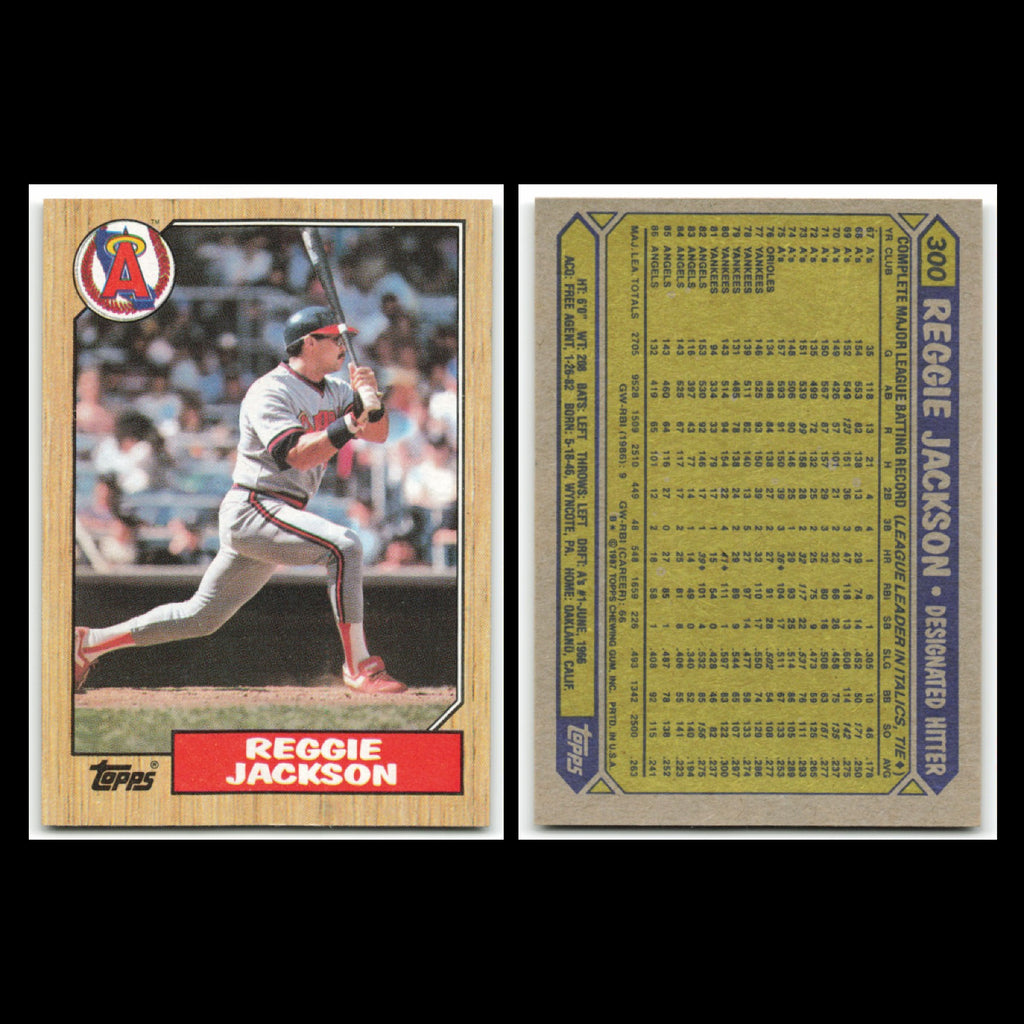 Reggie Jackson Lot 12 Baseball Cards 1987 Topps California Angels Set Collection