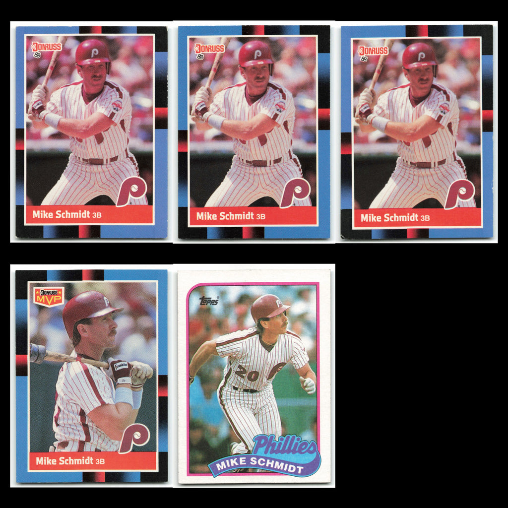 Mike Schmidt Lot 5 Baseball Cards  Donruss Philadelphia Phillies Set MLB NM