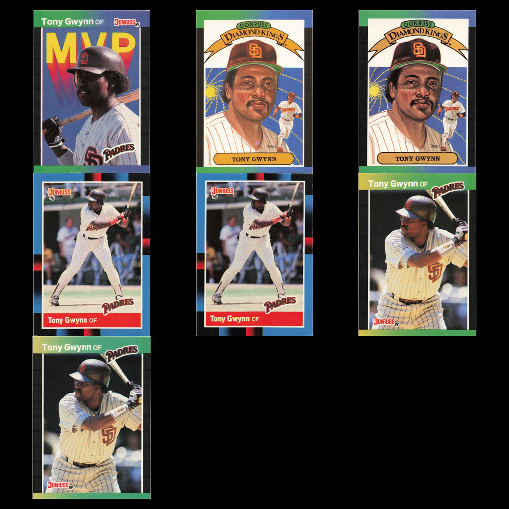 Tony Gwynn Lot 7 Baseball Cards 1989 Donruss San Diego Padres Set Collection MLB