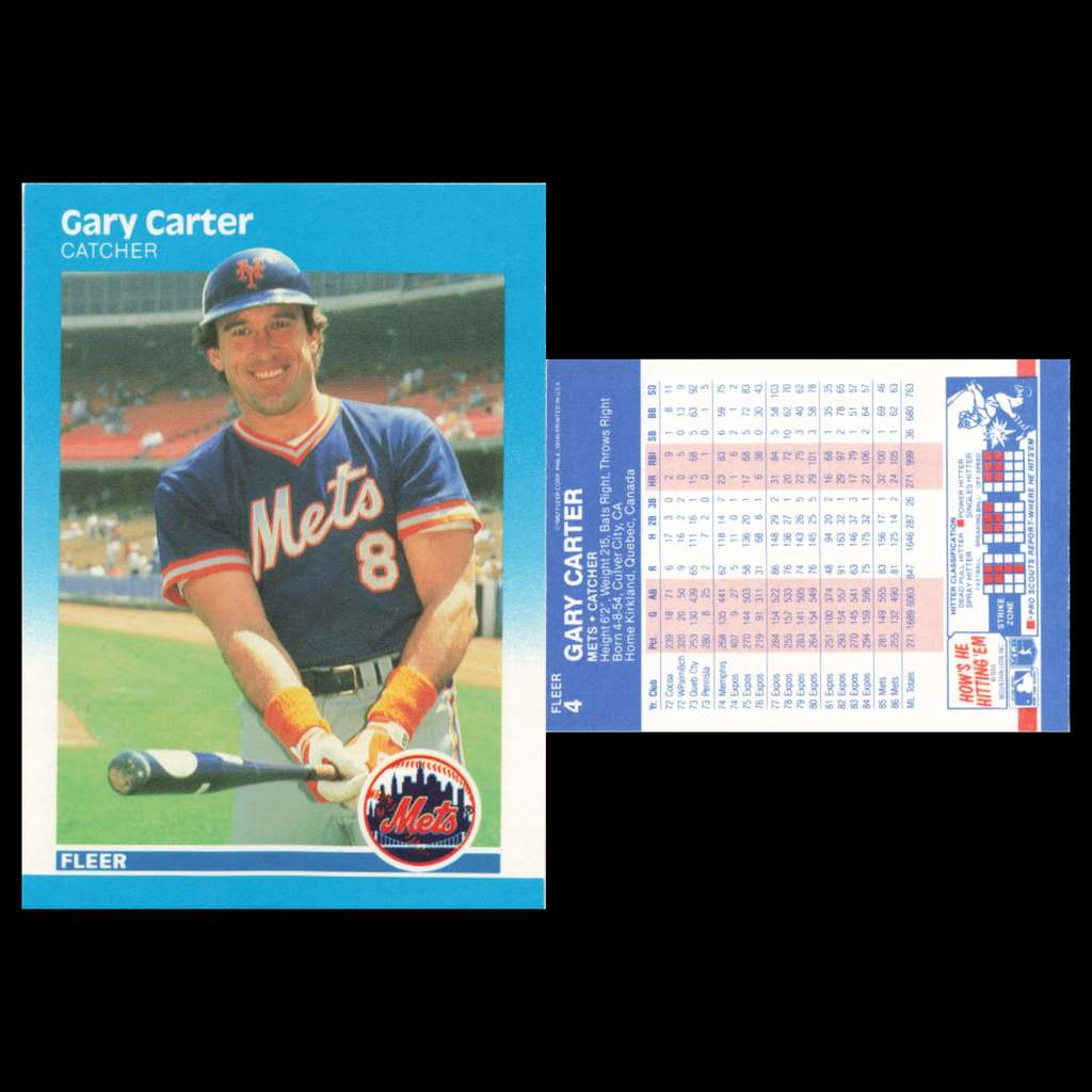 Gary Carter/Roger Clemens Lot 6 Baseball Cards 1987 Fleer Set Collection MLB NM