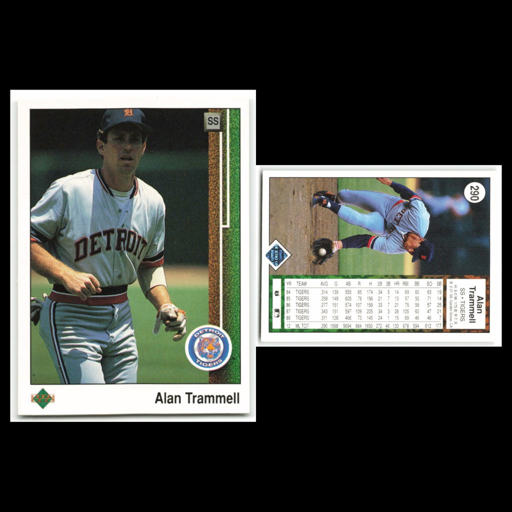 Alan Trammell Lot 6 Baseball Cards Donruss Bonus MVPs Detroit Tigers Set NM