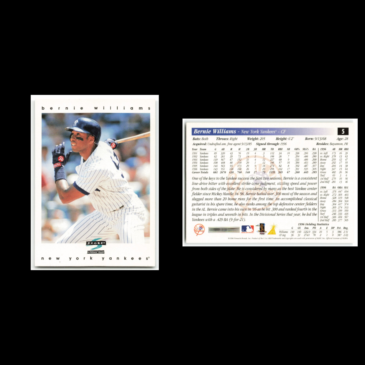 Bernie Williams Lot 9 Baseball Cards Score New York Yankees Set Collection