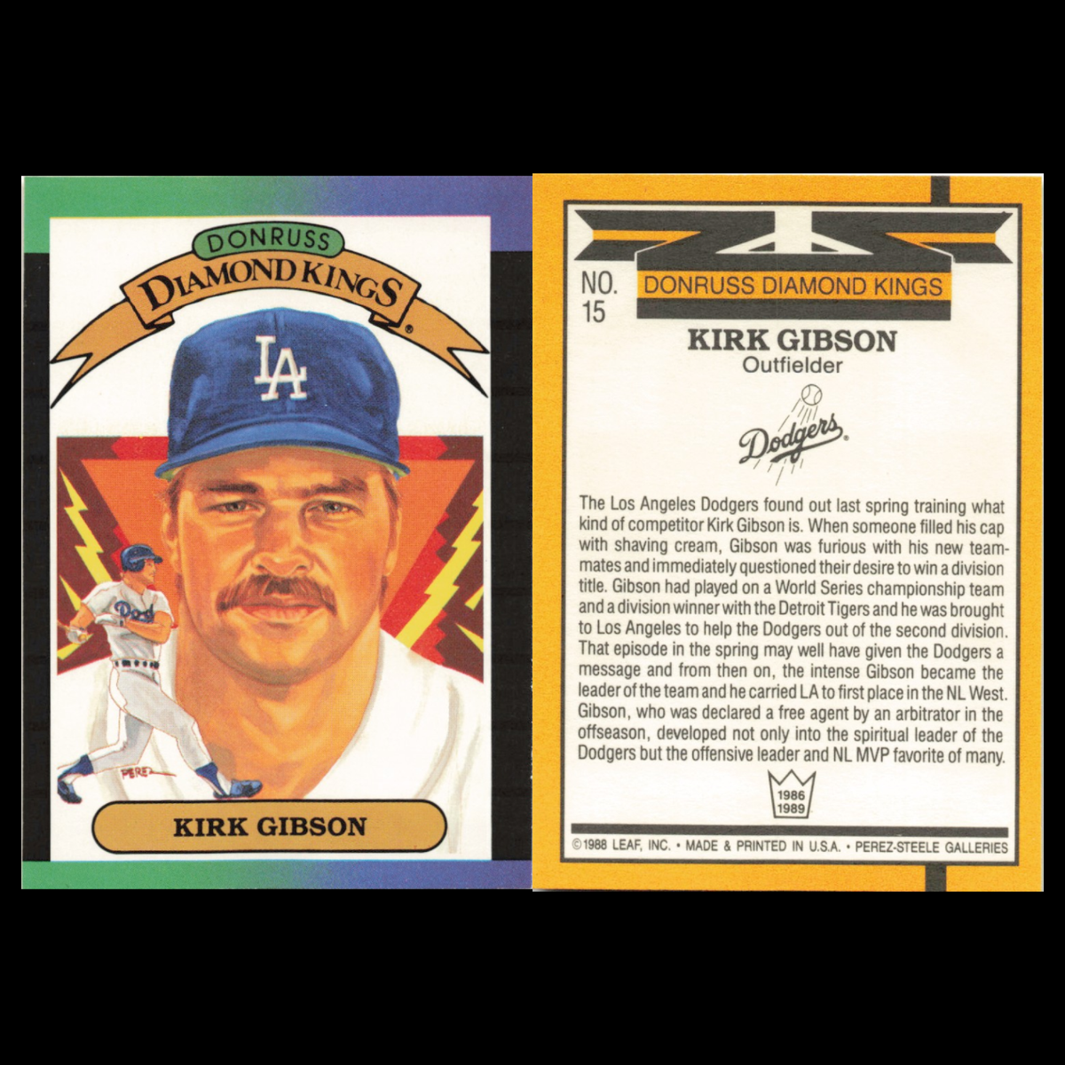 Kirk Gibson Lot 5 Baseball Cards Topps Los Angeles Dodgers Set Collection