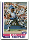 1982 Topps Rick Sutcliffe . Los Angeles Dodgers #609