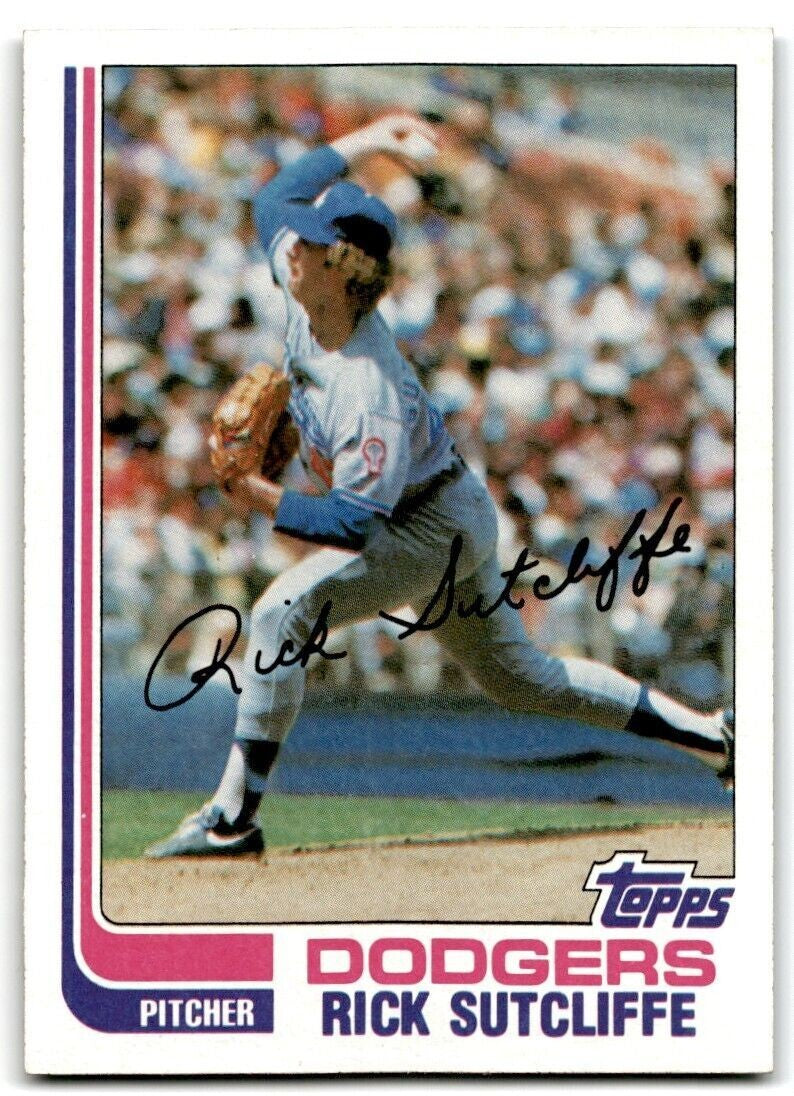 1982 Topps Rick Sutcliffe . Los Angeles Dodgers #609