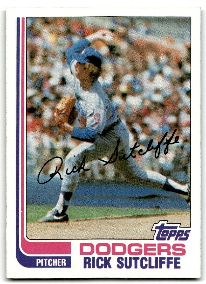 1982 Topps Rick Sutcliffe . Los Angeles Dodgers #609