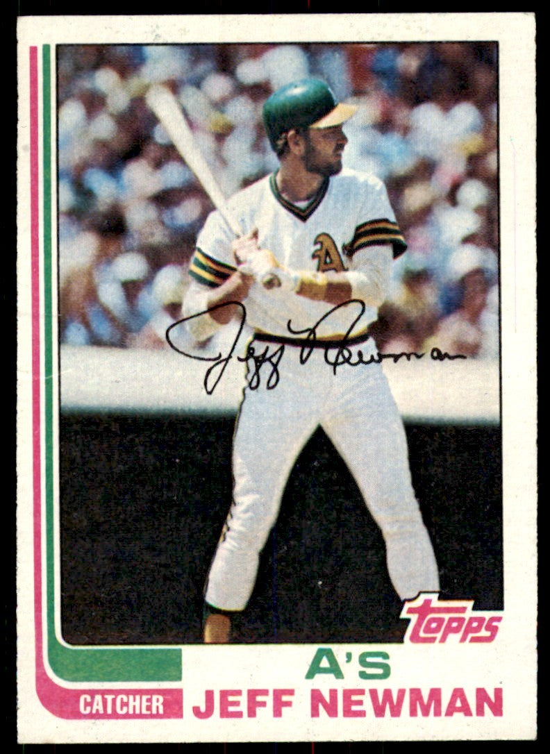 1982 Topps. Jeff Newman Oakland Athletics #187