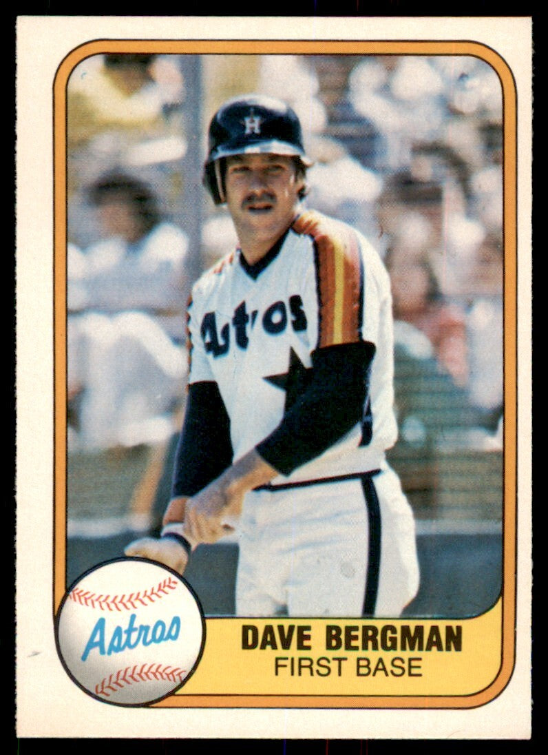 1981 Fleer. Dave Bergman . Houston Astros #76