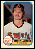 1981 Fleer Baseball Carney Lansford . California Angels #270
