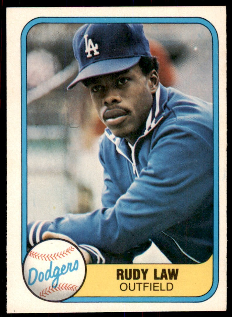1981 Fleer. Rudy Law . Los Angeles Dodgers #139