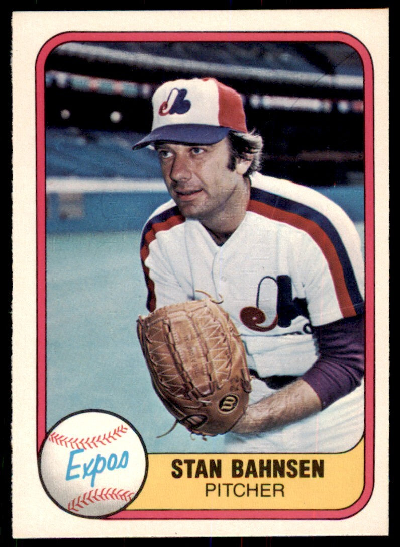 1981 Fleer. Stan Bahnsen . Montreal Expos #156