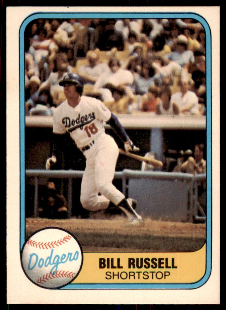 1981 Fleer Bill Russell . Los Angeles Dodgers #117
