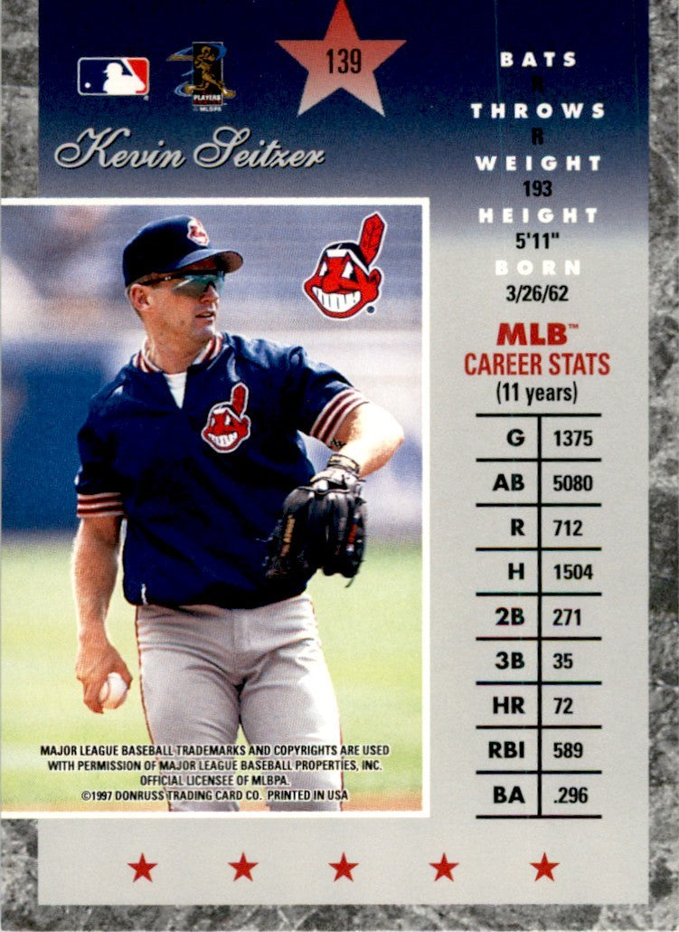 1997 Donruss Elite Kevin Seitzer . Cleveland Indians #139