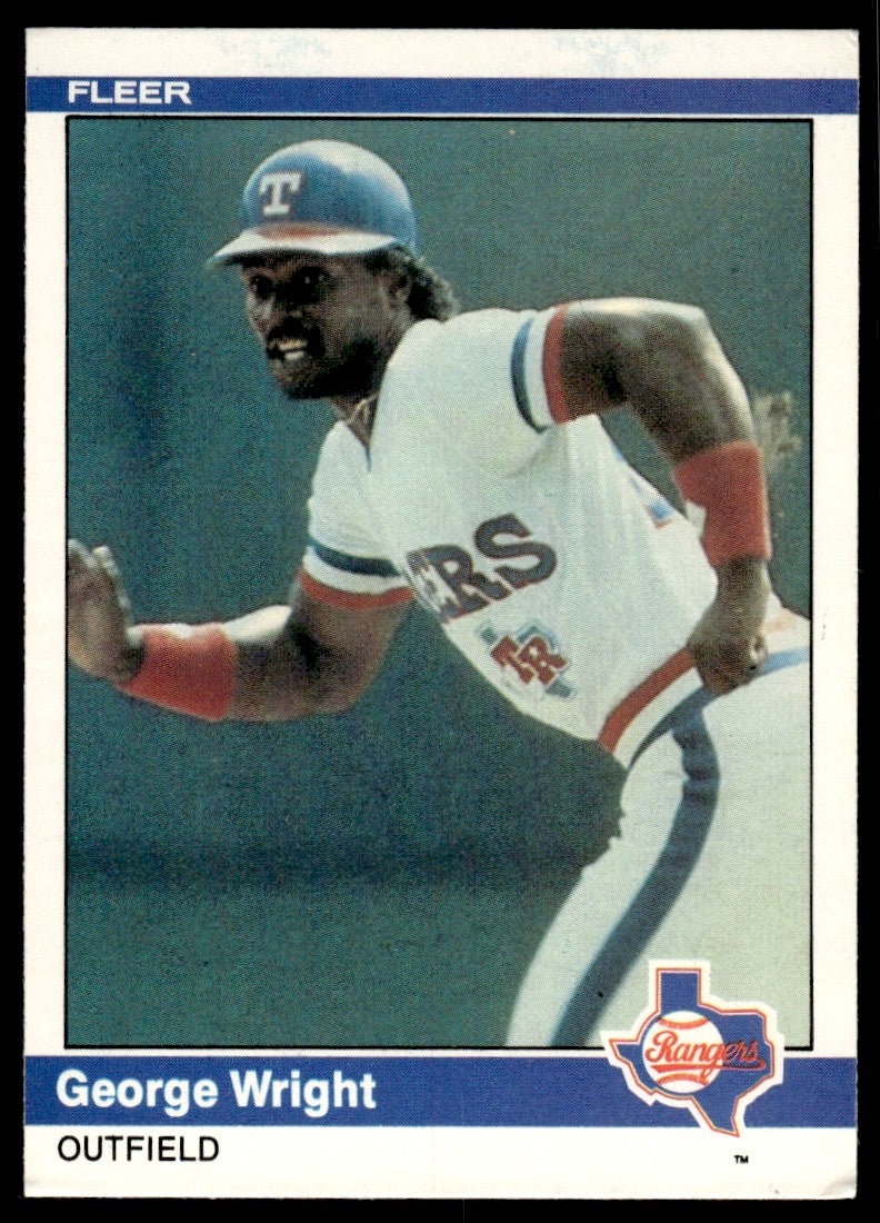 1984 Fleer George Wright Baseball Card Texas Rangers #435