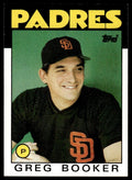 1986 Topps Baseball Card Greg Booker A San Diego Padres #429