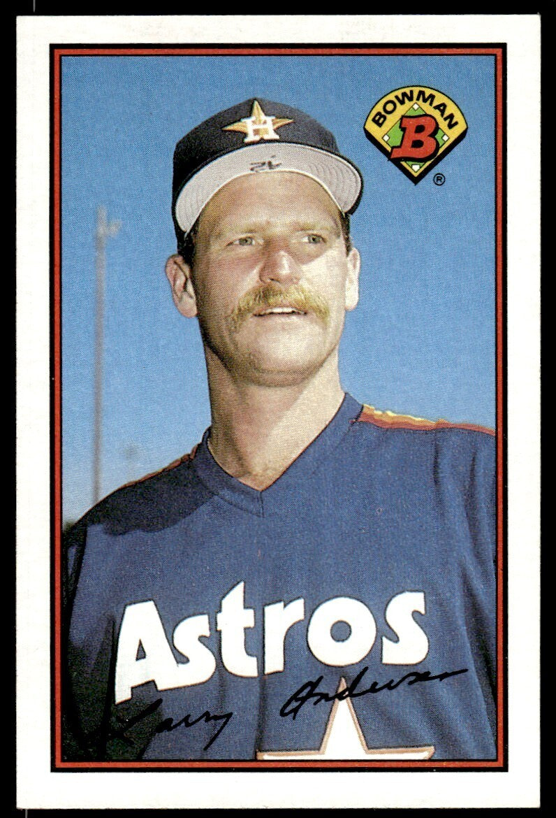 1989 Bowman Baseball Card Larry Andersen A Houston Astros #325
