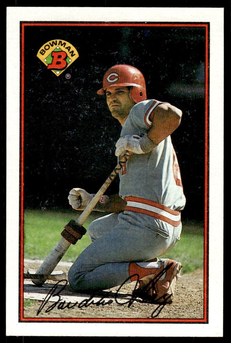 1989 Bowman Baseball Card Bo Diaz AA Cincinnati Reds #307