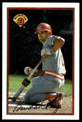 1989 Bowman Baseball Card Bo Diaz AA Cincinnati Reds #307