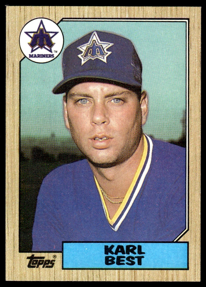 1987 Topps Baseball Card Karl Best Seattle Mariners #439