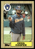 1987 Topps Baseball Card Cecil Cooper Milwaukee Brewers #10