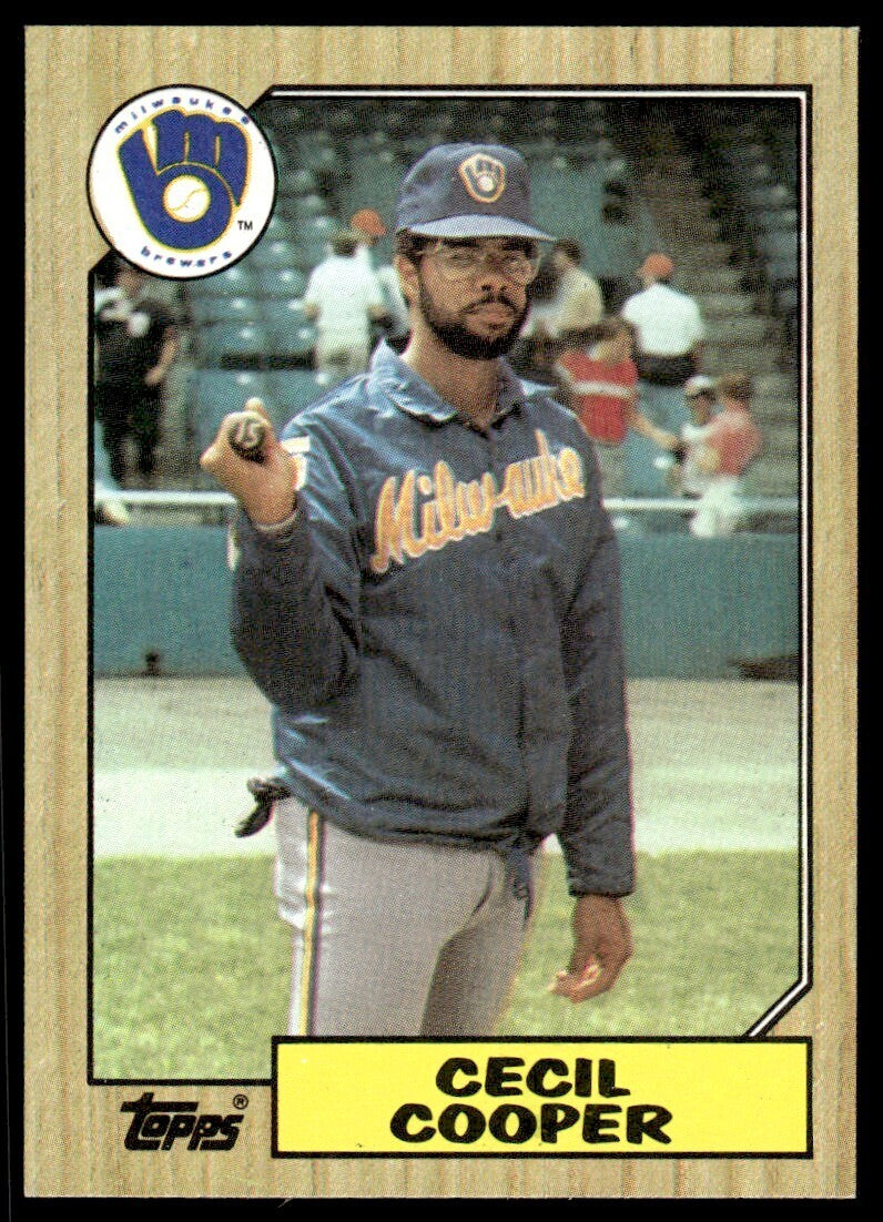 1987 Topps Baseball Card Cecil Cooper Milwaukee Brewers #10