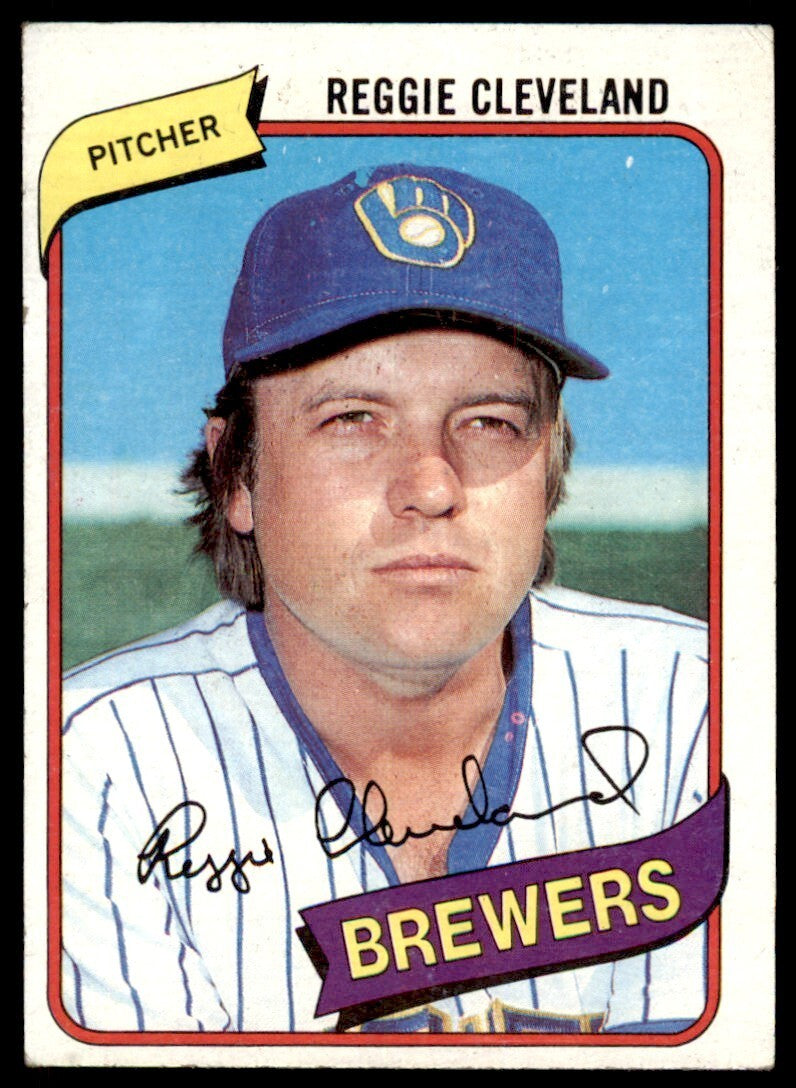 1980 TOPPS REGGIE CLEVELAND . MILWAUKEE BREWERS #394