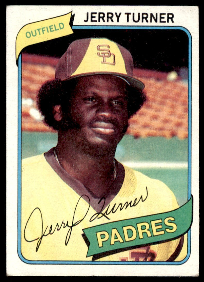 1980 TOPPS JERRY TURNER . SAN DIEGO PADRES #133