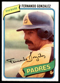 1980 TOPPS FERNANDO GONZALEZ . SAN DIEGO PADRES #171