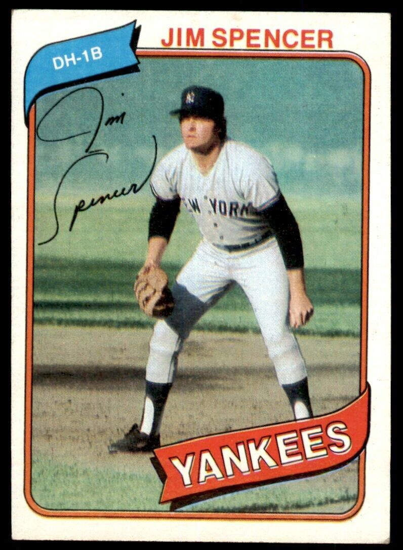 1980 TOPPS JIM SPENCER . NEW YORK YANKEES #278