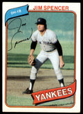 1980 TOPPS JIM SPENCER . NEW YORK YANKEES #278