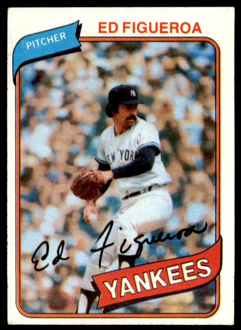 1980 TOPPS ED FIGUEROA . NEW YORK YANKEES #555