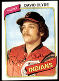 1980 TOPPS DAVID CLYDE . CLEVELAND INDIANS #697