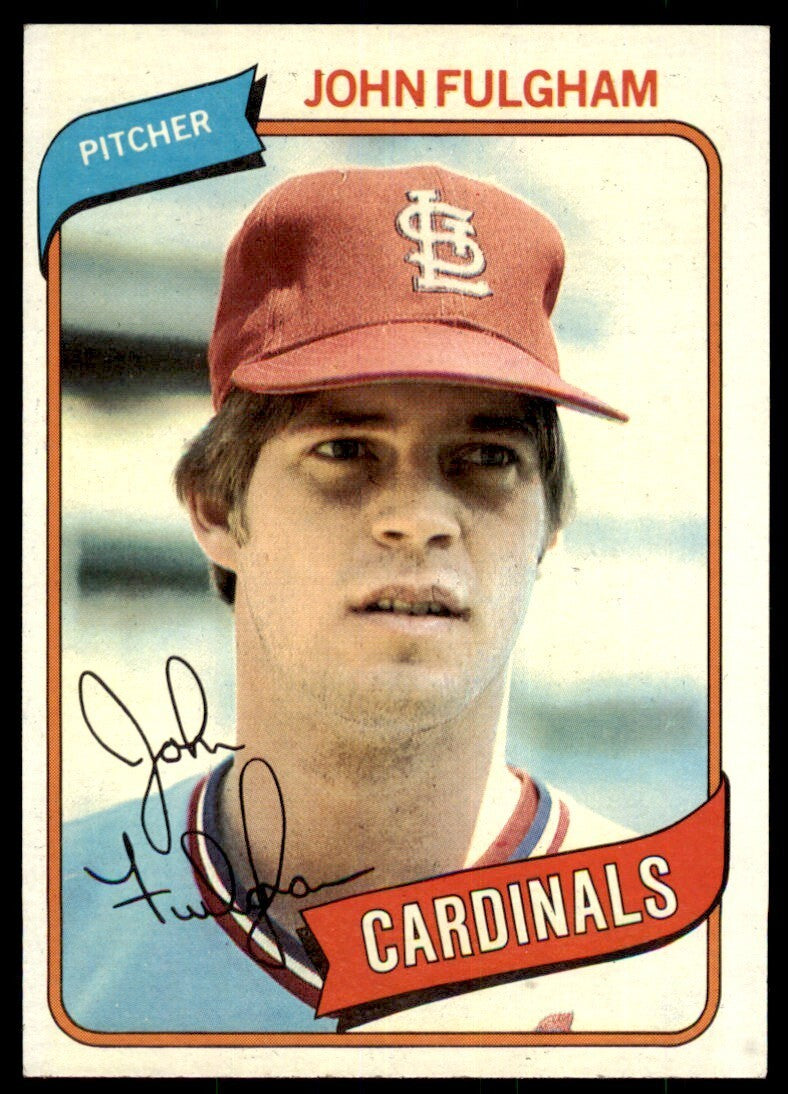 1980 TOPPS JOHN FULGHAM ROOKIE . ST. LOUIS CARDINALS #152