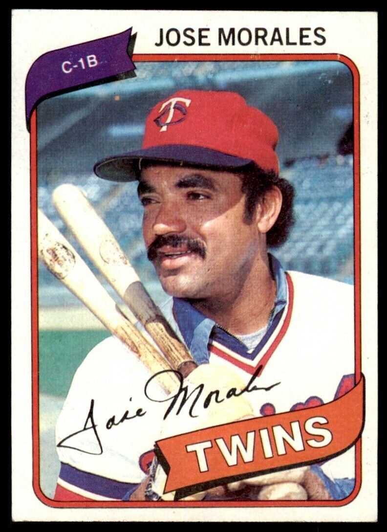 1980 TOPPS JOSE MORALES . MINNESOTA TWINS #218