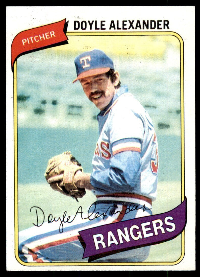 1980 TOPPS DOYLE ALEXANDER . TEXAS RANGERS #67